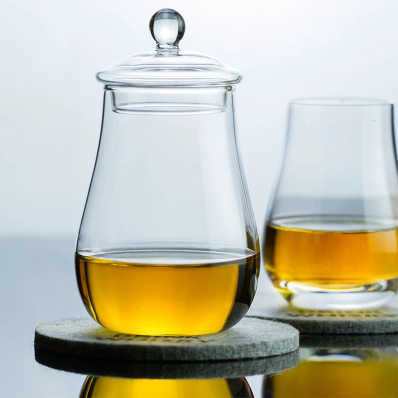 

Free Customized Lettering IOS Standard Scotland Whisky Glass Travel Tulips Copita Nosing Whiskey Rocks Glasses Tumbler Gift Box
