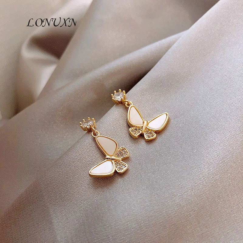

high quality fashion Wild butterfly 925 silver earring for women girls personality birthday present Party accessories jewelry