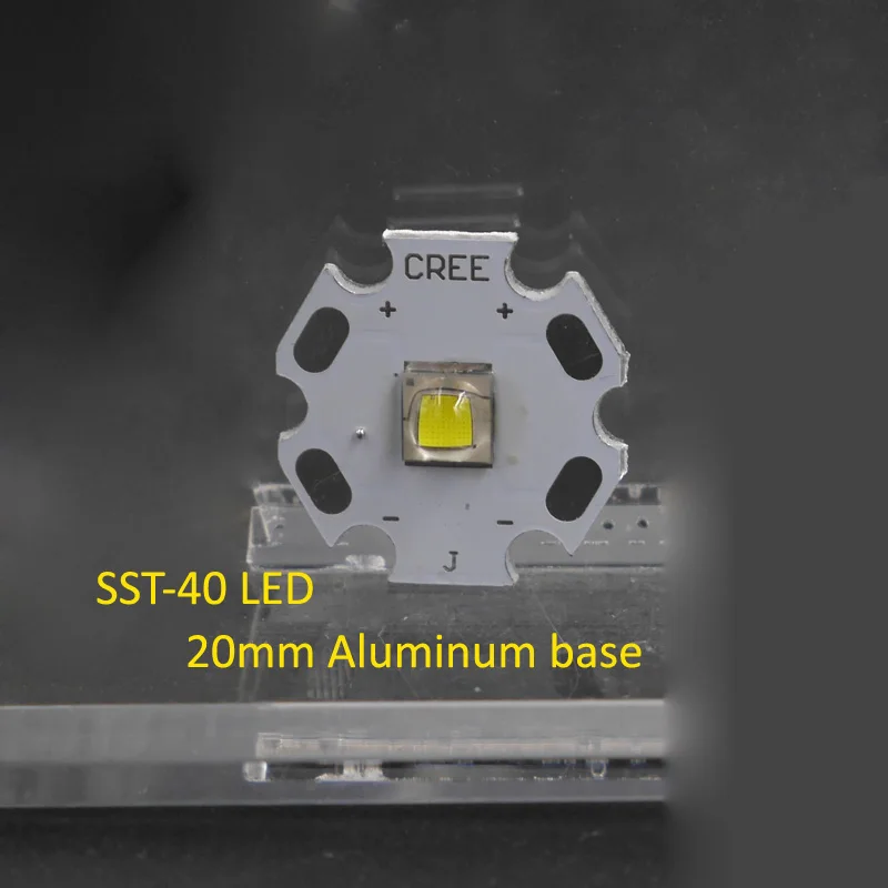 22 мм 14xAMC7135 SST40 светодиодный драйвер 3,7 в-4,2 в 3 режима 5Aconstant ток доска Luminus sst40 холодный белый светодиодный светильник - Цвет: 20mm Aluminum base