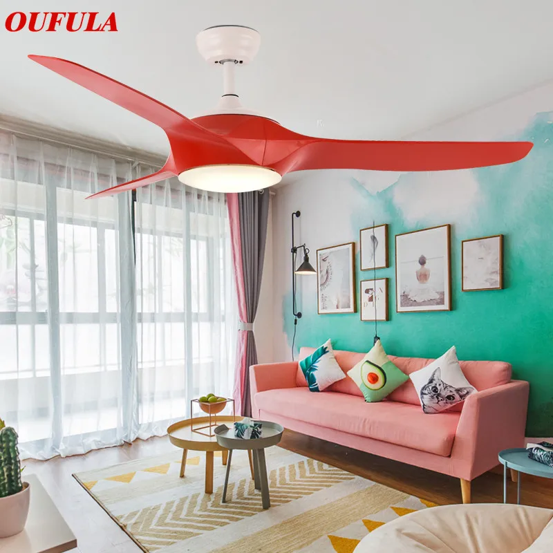 

OUTELA Modern Ceiling Fan Lights With Remote Control Invisible Fan Blade Decorative For Home Living Room Bedroom Dining Room
