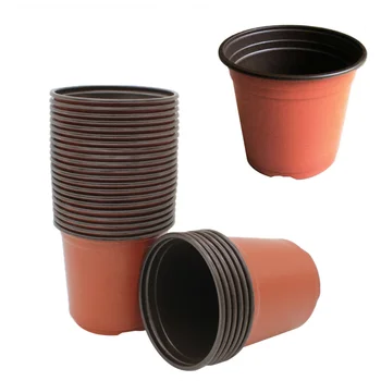 

100 Pcs Lightweight Plastic Plant Flower Pots Nursery Seedlings Pot Flower Plant Container Seed Starting Pots