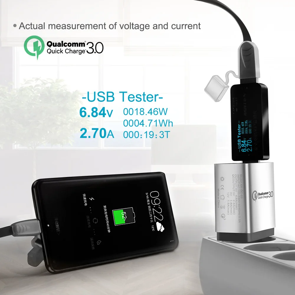 Универсальный 18 Вт USB quick charge 3,0 5V 3A для iPhone X 7 8 EU US Plug, быстрое зарядное устройство для мобильного телефона Samsug s8 s9 huawei