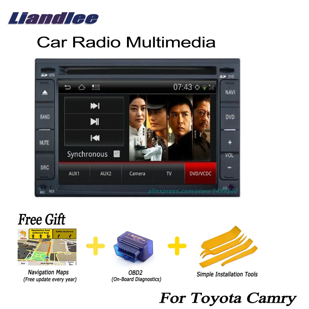 Liandlee 2 Din Автомобильный Android GPS навигация карты для Toyota Camry 2001 ~ 2006 радио CD DVD плеер