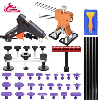 

Dent Fix Kit Auto Body Dent Repair Tools Glue Gun Sticks Dent Lifter Bridge Puller Glue Tabs Rubber Metal Tap Down Tools