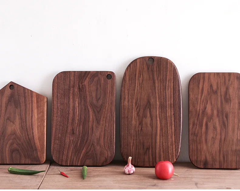 

Black Walnut Whole Wood Kitchen Solid Wood Rootstock Fruit Cutting Board Lacquerless