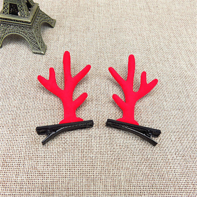 Clips Headband Christmas Deer Horn Children Girls Antlers Hairpins Headdress Hair Band For Christmas Ornaments Gift