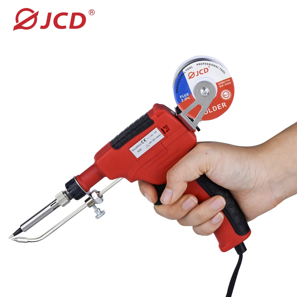 JCD Electric Soldering Iron Gun 220V 80W Manual Tin-feeding Welding Solder Repair Gun Comes With 50G Lead-free Tin High Quality