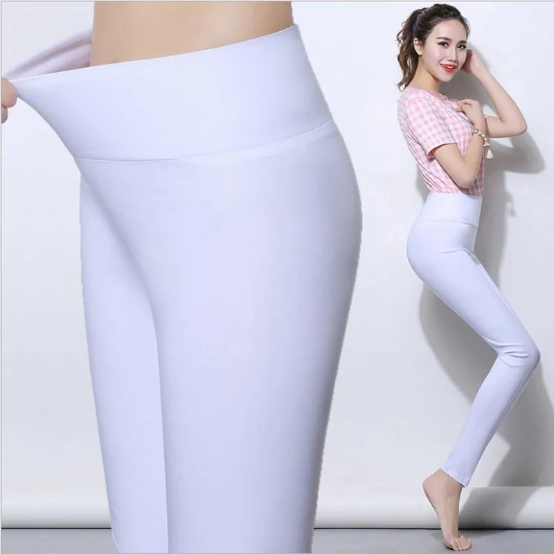 Wit Leggings Vrouwen Plus Size S 6XL 