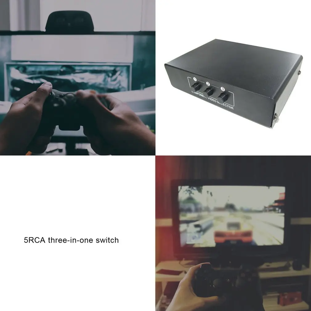 3 полосный компонентный AV Переключатель в 1 переключатель для Xbox 360 Wii PS3 PS4