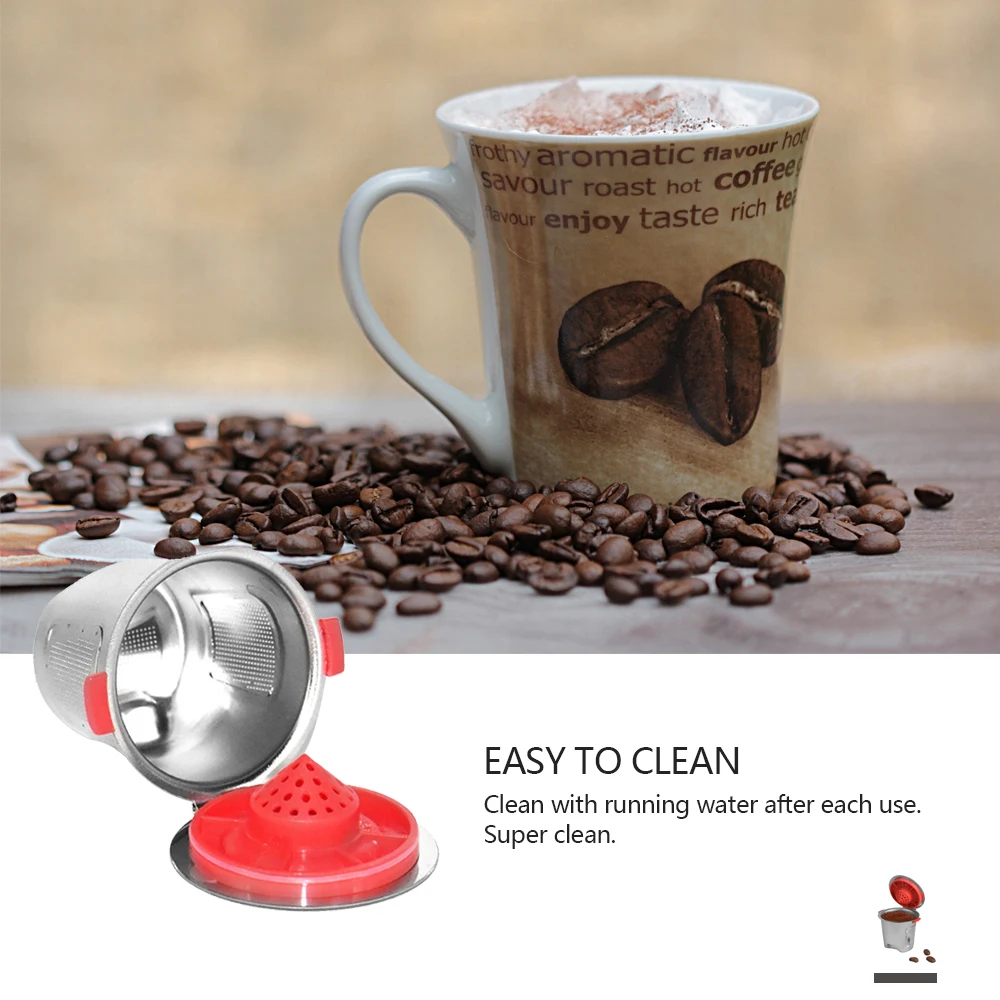 

NEW Stainless Steel Reusable Refillable Capsule Pod Cup For Coffee Machine