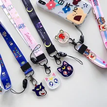 Мобильный телефон с мультяшками шнурок подвесная Веревка на шею широкая версия пояс из полиэстера сумка для ключей для работы с картами на молнии подвесная сумка для мобильного телефона