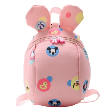 

New Cute Children Backpack Kindergarten Minnie School Bag Mochila Escolar Age 1-3 Toddler Backpack Anti-lost Kids Baby Bag