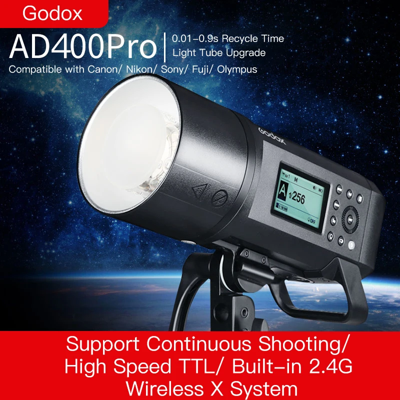 US $799.00 Godox AD400 Pro WITSTRO AllInOne Outdoor Flash AD400Pro LiOn Battery TTL HSS With BuiltIn 24G Wireless X System