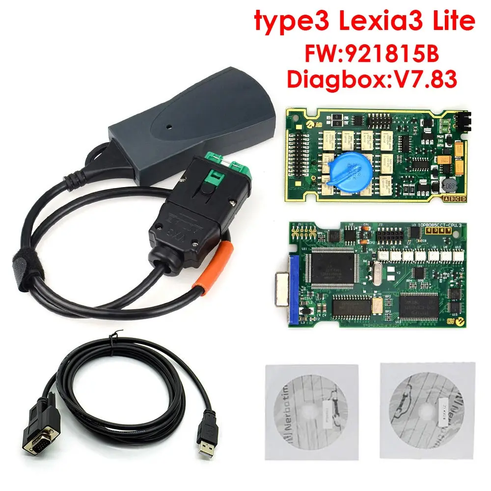 Lexia 3 PP2000 полный чип Diagbox V7.83 прошивка 921815C Lexia3 V48/V25 для Citr-oen для Peu-diagnostic OBDII диагностический инструмент - Цвет: Lexia3 Lite