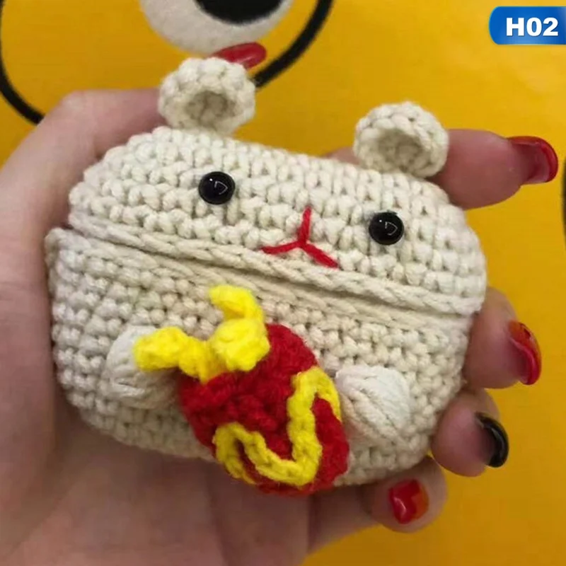 Вязаный шерстяной чехол s для Airpods Pro, защитный чехол для наушников, беспроводной чехол Bluetooth для Apple Airpods Pro, теплый зимний чехол