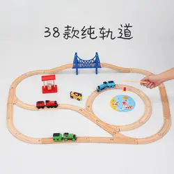 Деревянная дорожка игрушечный поезд Детский транспорт дорожная игрушка Спецификация 1--20 совместимый millet Brio трек