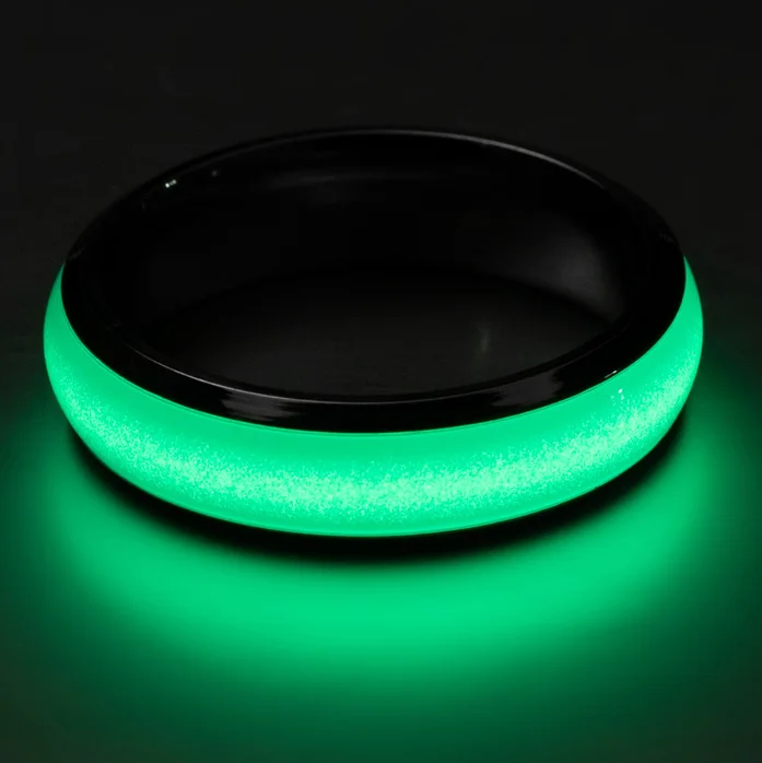 6MM Fluoresence MeMolissa модные Титан черный настроение кольца Температура чувства эмоции Обручение кольца Для женщин Для мужчин обручальные кольца для пары - Цвет основного камня: 6MM Fluoresence