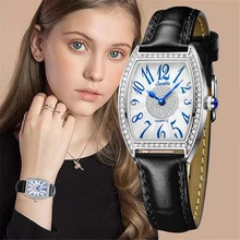 

2021 relogio feminino SUNKTA Quartz diamond Watch Women Fashion Rhinestone hollow design Watch Leather Strap Waterproof Clock