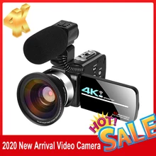 Видеокамера KOMERY 4K, 48 МП, Wi-Fi, живая трансляция, ввоз для Youbute, пейзаж, сенсорный экран, ночное видение, цифровая камера с зумом Видеокамера KOMERY 4K, 48 МП, Wi-Fi, живая трансляция, ввоз для Youbute, пейзаж, сенсорный экран, ночное видение, цифровая камера с зумом