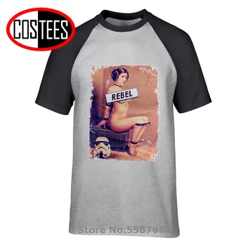 

2019 New Arrival Princess Leia REBEL T shirt Star Funny JEDI Wars cotton Men's t-shirt Custom fitness Hipster Big size tee shirt