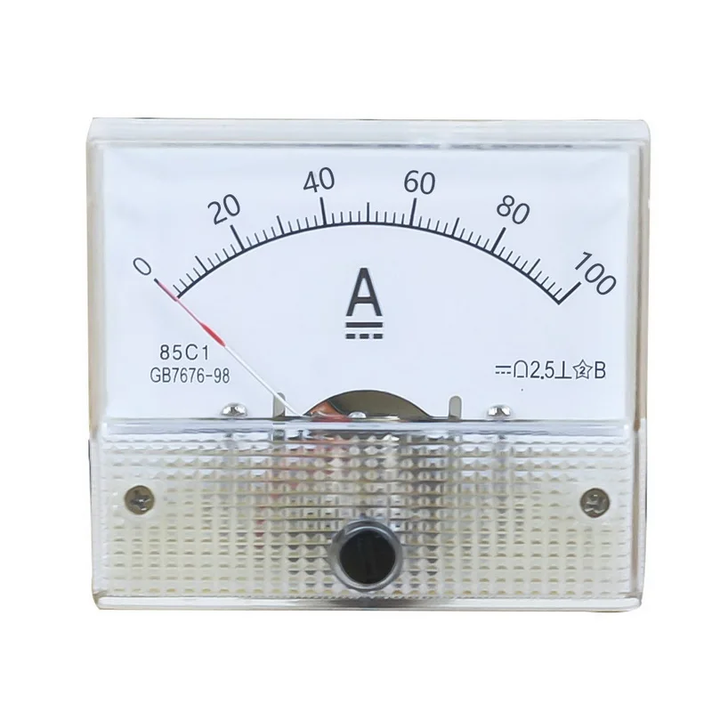 1 шт. DC Пластиковый аналоговый указатель амперметр ампер Панель 1A 2A 3A 5A 10A 20A 50A 100A механические токовые метры 64*56 мм