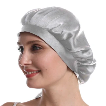 

6 Colors Mulberry Silk Nightcap Sleeping Cap Pure Silk Hair Wrap Adjustable Elastic Band Sleeping Beanie