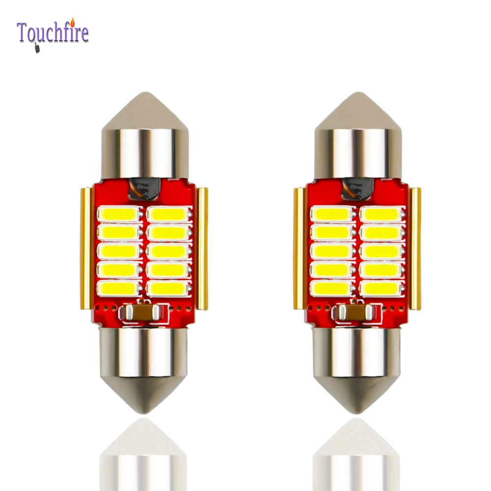 100 шт. Авто C5W гирлянда 4014 12SMD 31/36/39/41 мм Canbus LED Автомобильные лампы для чтения купол