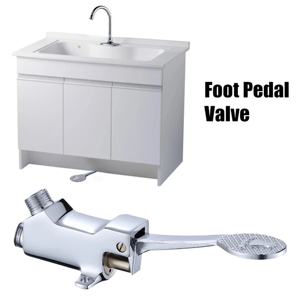 Copper Foot Pedal Control Valve Faucet Basin Switch Kitchen Sink Bathroom Tap