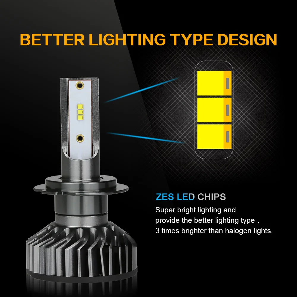 Zdatt H7 светодиодный головной светильник s H4 светодиодный H11 9005 HB3 9006 H8 H9 Ламповые ленты для автомобиля светильник 12000LM 100W 6000K 12V светодиодный автомобилей лампы