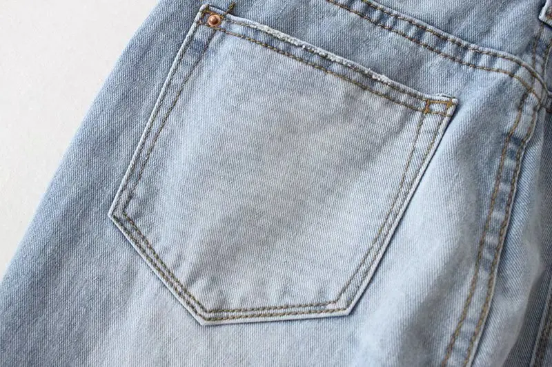 Ordifree Новое поступление летние женские джинсовые штаны светло-голубые повседневные уличные рваные обтягивающие джинсы