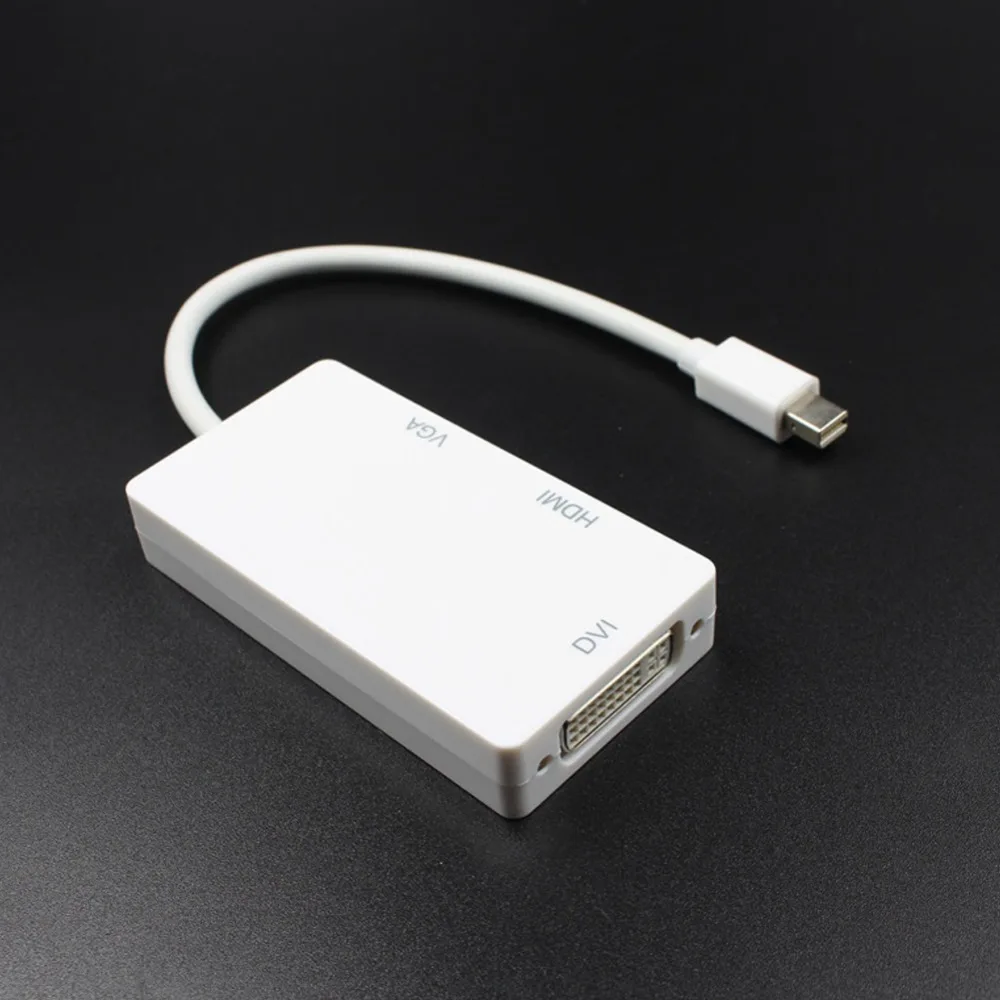 Mini Display Port to DVI VGA HDMI-compatible HD 1080P Thunderbolt Video Adapter For MacBook Pro/Air | Электроника