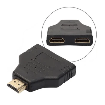 

1080P 1 HDMI Male In to 2 HDMI Female Out HDMI 1.4 Switch Splitter Adapter 1x2 Video Converter for HDTV