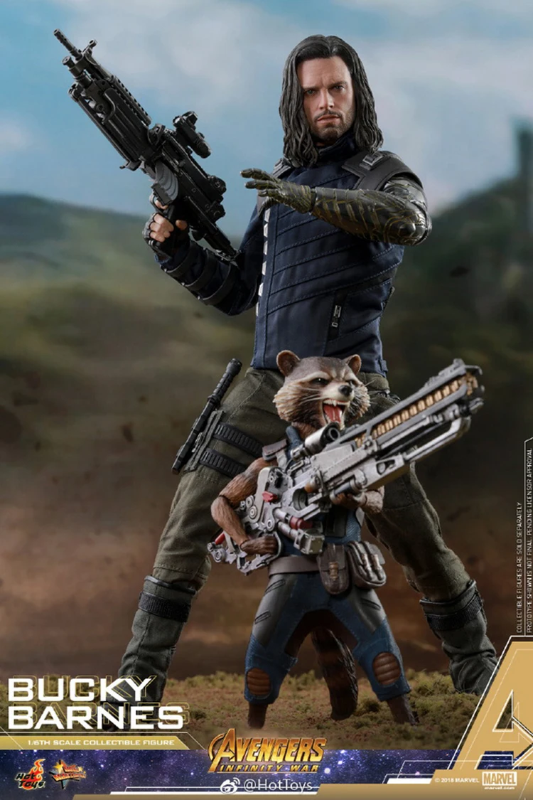 HOTTOYS MMS509 Коллекционная 1/6 полный набор Мститель 3 Бакки Барнс Зимний Солдат белый волк фигурка модель для фанатов подарки