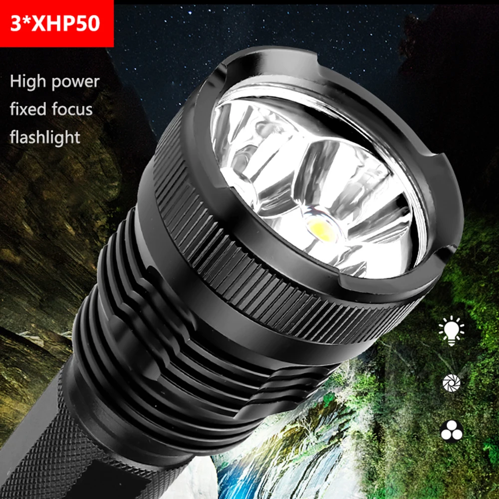 8000 люмен светодиодный фонарик 3* xhp50 самый мощный фонарик usb Zoom СВЕТОДИОДНЫЙ Фонарь xhp50 18650 батарея Лучший Отдых на природе