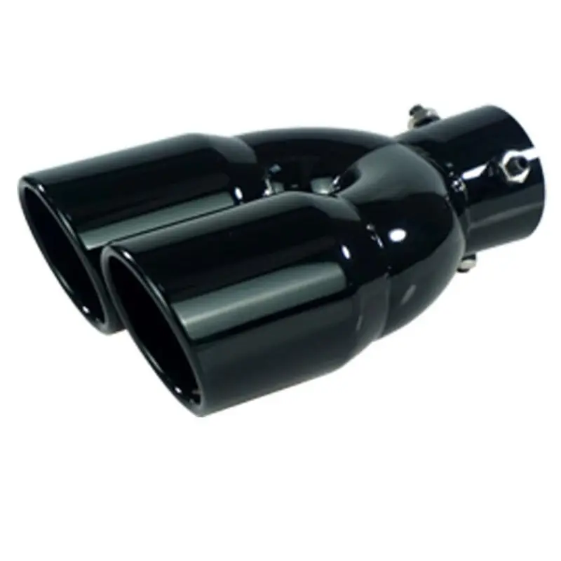 Universal Car Inlet Double-Barrel Rear Exhaust Tip Tail Pipe Muffler Outlet Stainless Steel Car Accessories car exhaust tail pipe