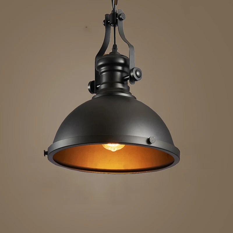 LVWIT Industriële hanglamp zwarte kroonluchter hout met 3 koppen, E27 eetkamerlamp, 42 cm, kleine kroonluchter keuken met lampenkap in kooivorm (zonder lamp