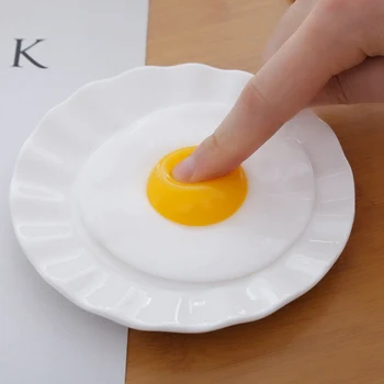 

Simulated Poached Egg Stress Relief Toy Food Simulation Fried Egg Party Prank Toy Cute Play Toy For Kids And Adults