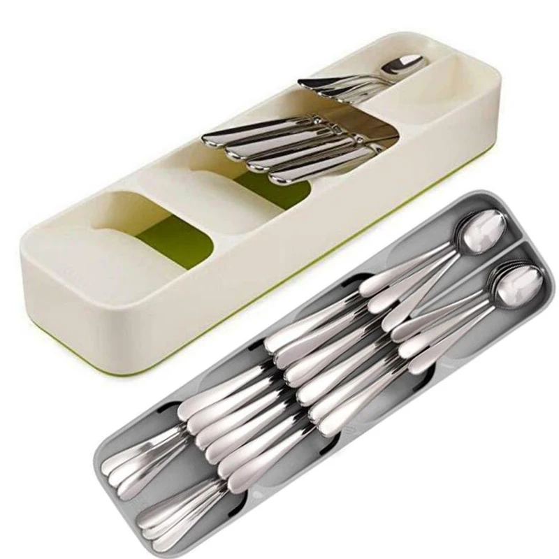 

Kacuyelin PP Kitchen Organizer Drawer Cutlery Trays For Drawers Serving Tray Cutlery Tray Drawer Organizer For Kitchen Storage