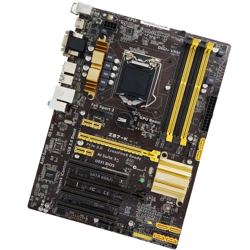 

For ASUS Z87-k 32G Z87K Desktop Motherboard LGA1150 DDR3 Z87 USB3.0 SATA III VGA OC Used 100% sound test
