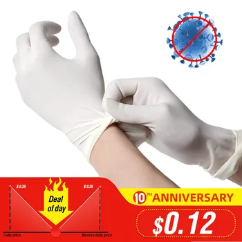 

100Pcs Disposable Latex Gloves Waterproof Elastic Nitrile Gloves Gel Polish Anti Static Cleaning Mechanic Gloves For Nail Art