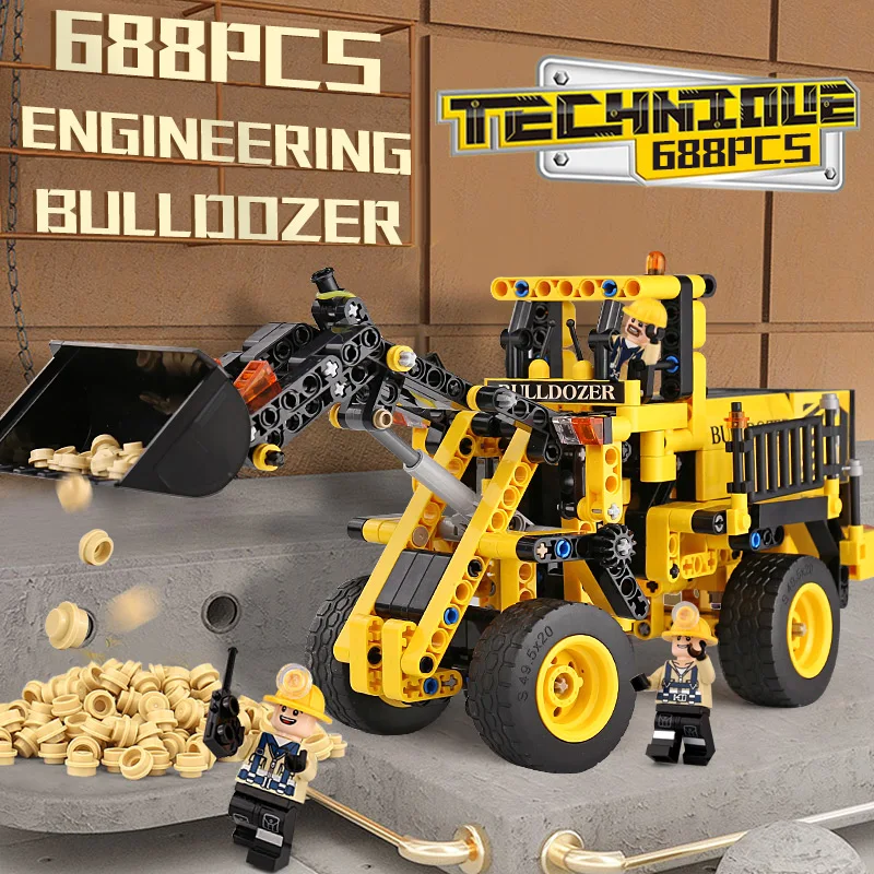 

Blocks Technic The Small Dozer Set Model Building Blocks Toys for Children Assemble Technics Car Block Toy 8275 compatible lego