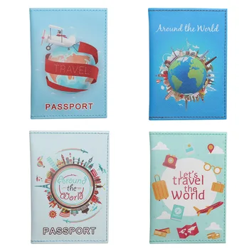 

Travel around World Map Passport Protective Case Creative Travel Passport Holder PU Passport Cover Storgage Bag Passport