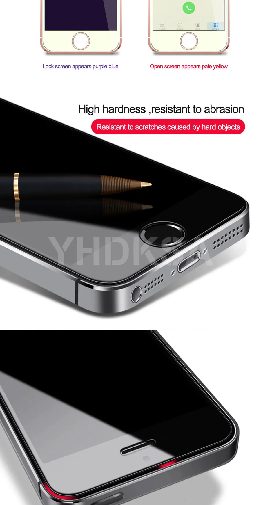9D Защитное стекло для iPhone 5S 5 5C SE закаленное защитное стекло для Apple iPhone SE защитная пленка