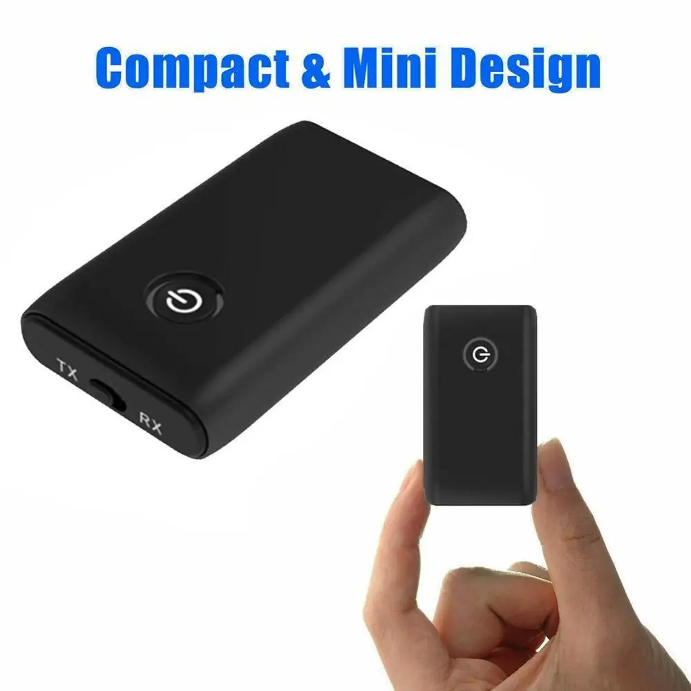 2 in 1 Bluetooth 5.0 Transmitter Receiver TV PC Car Speaker 3.5mm AUX Hifi Music Audio Adapter/Headphones Car Stereo Device