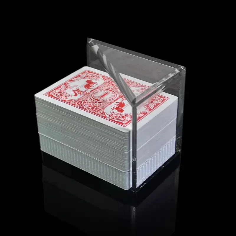 Акриловые покерные отменить коробка карты для покера игральные карты держатель для баккара 2/4/6/8 палуб ящик для хранения - Цвет: 4 decks (no cards)