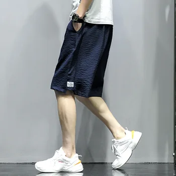 

2020 Summer New Short Men Casual Straight Loose Thin Linen Shorts Japanese Streetwear Beach Short Plus Size M-5XL Mens Shorts