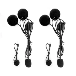 Oreillette Microphone 2 en 1 pour moto, kit mains libres ouvert et intégral, Intercom pour casque, 2 pièces 