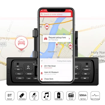 1 Din Car Stereo FM Radio MP3 Audio Player USB Multi-Function Lossless Car Radio Built in Bluetooth Aux Function doitop built in bluetooth wall mount cd player prenatal audio english repetition learning machine support cd aux usb fm play hot