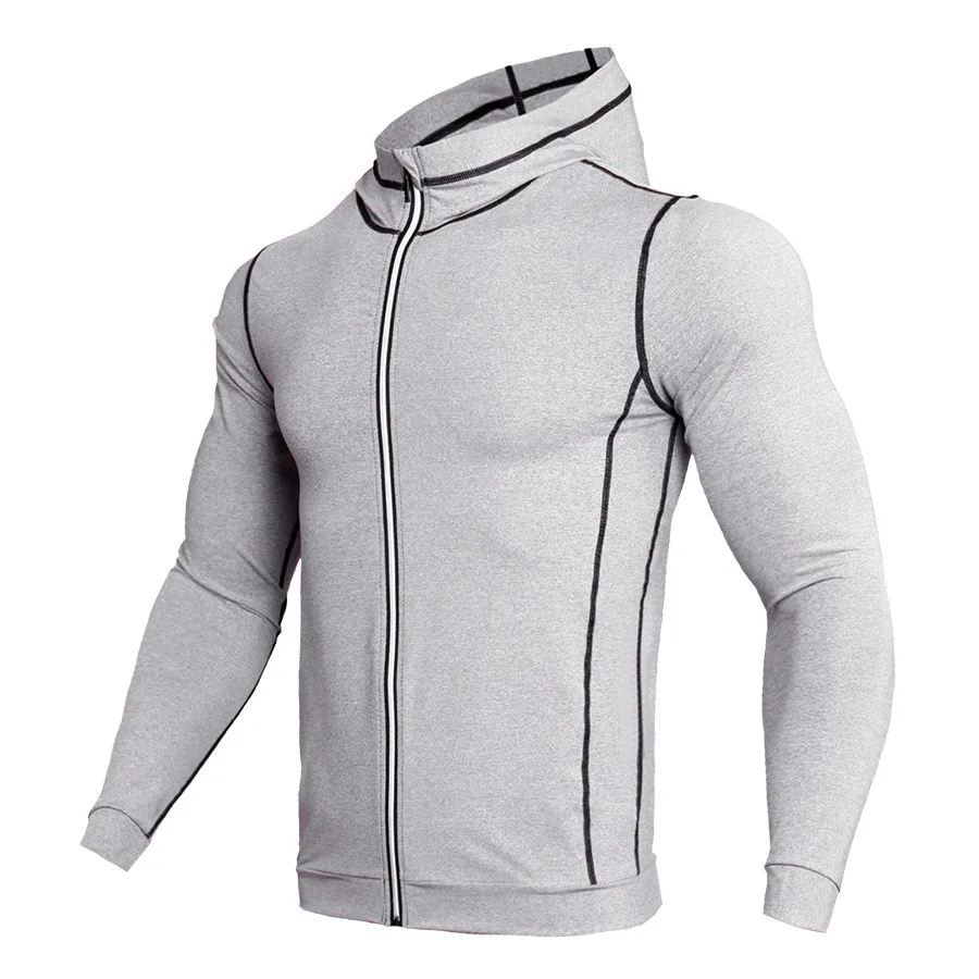 Новые мужские куртки для бега фитнес-спортивное пальто с капюшоном плотная Толстовка Гольфы спортивные тренировочные беговые куртки светоотражающие - Цвет: 5
