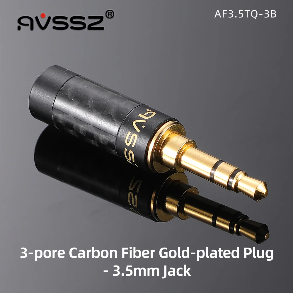 AVSSZ Carbon Fiber 3.5mm Jack Stereo Headphone Plug - Straight/Angle, 3/4/5 Poles, DIY Repair & Replacement (2.5mm, 4.4mm) Description Image.This Product Can Be Found With The Tag Names Computer Cables Connecting, Computer Peripherals, PC Hardware Cables Adapters, Straight angle plug